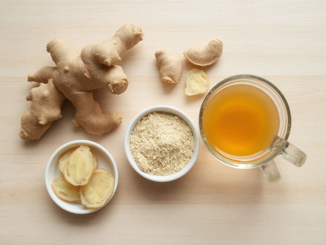 A gyömbér tea, por és friss formában is hatékony.