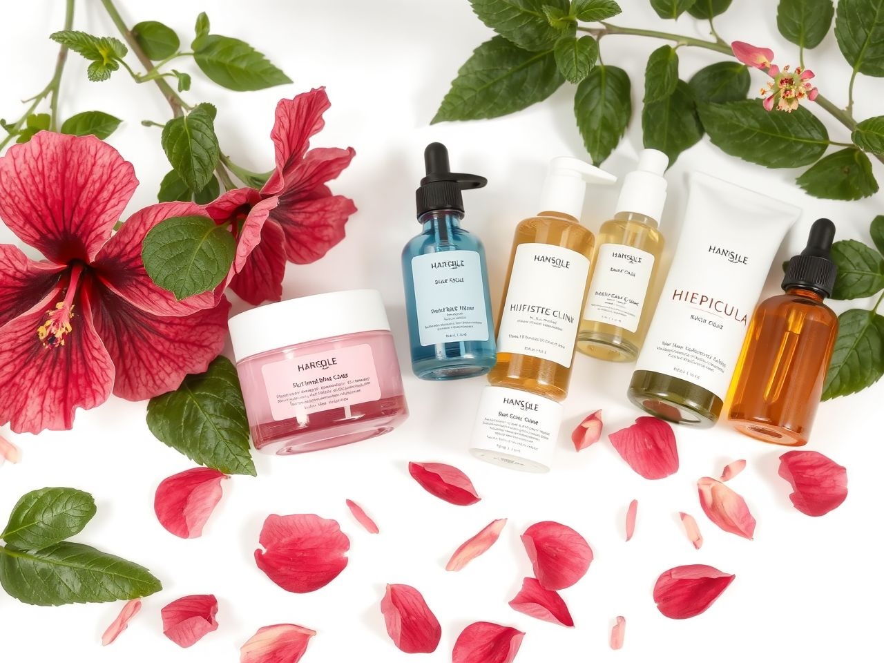 A hibiszkusz természetes antioxidánsokat tartalmaz a bőrfeszesítéshez.