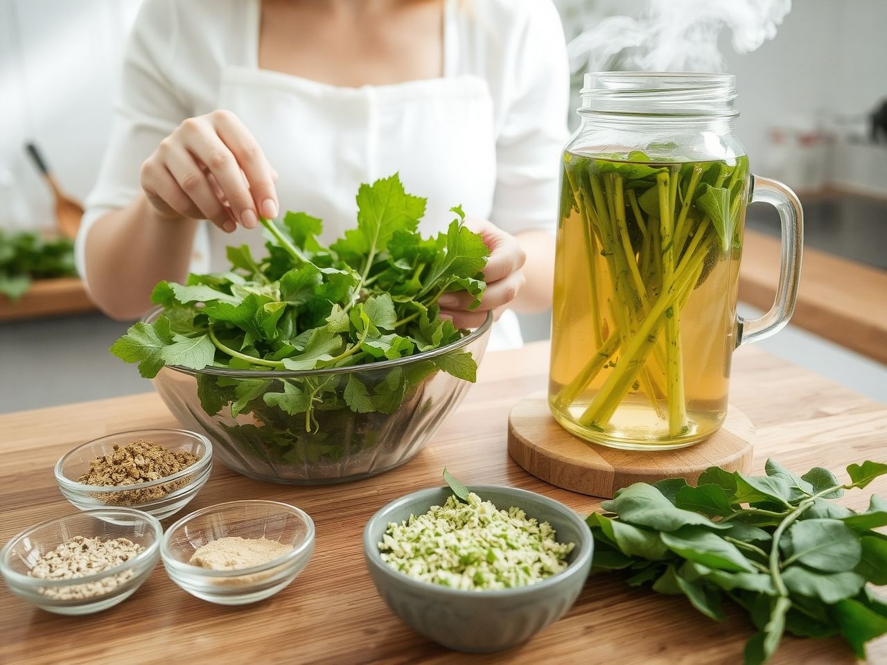 A Moringa levelei gazdagok antioxidánsokban és vitaminokban.