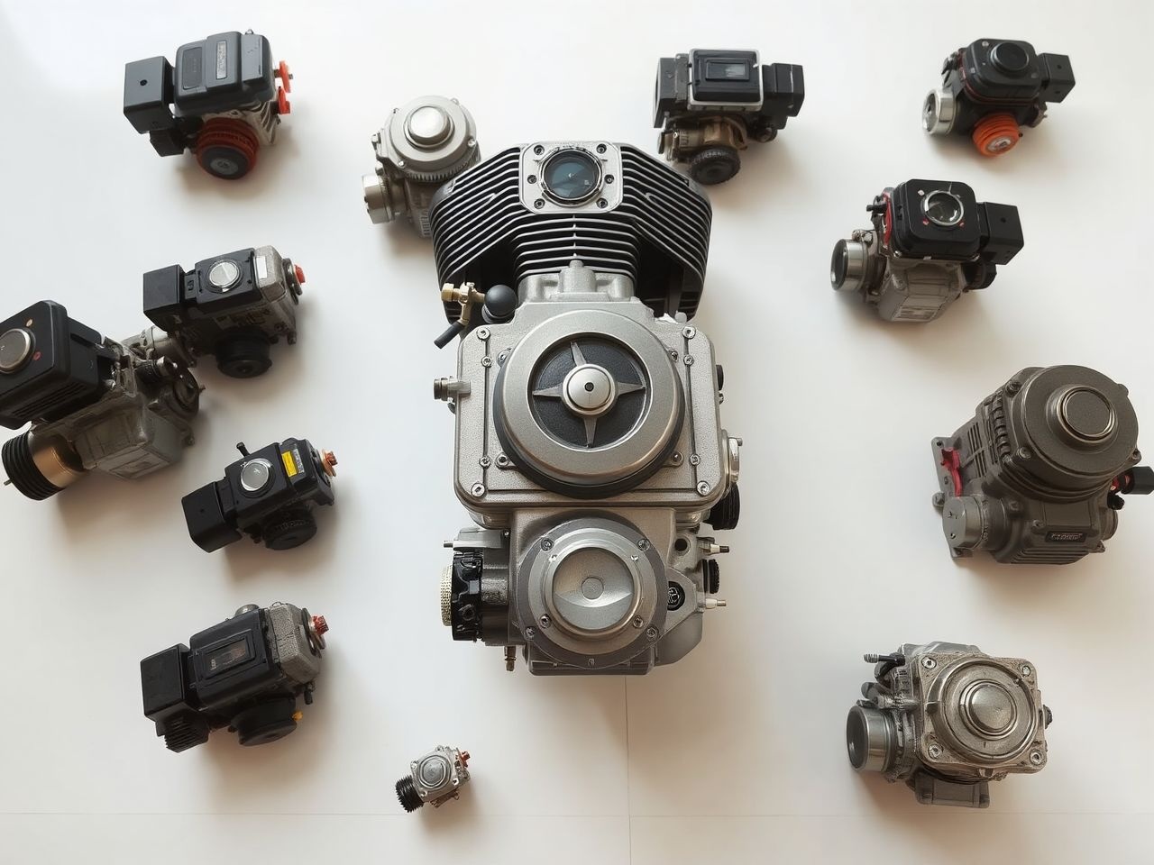 A soros és V-motor különböző teljesítmény- és méretprofilokat kínálnak.