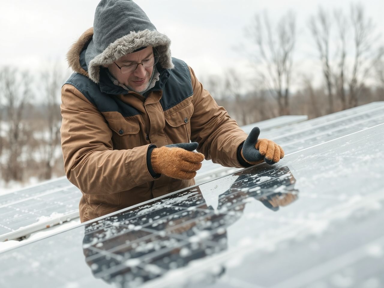 A rendszeres téli karbantartás optimalizálja a napelemek teljesítményét.