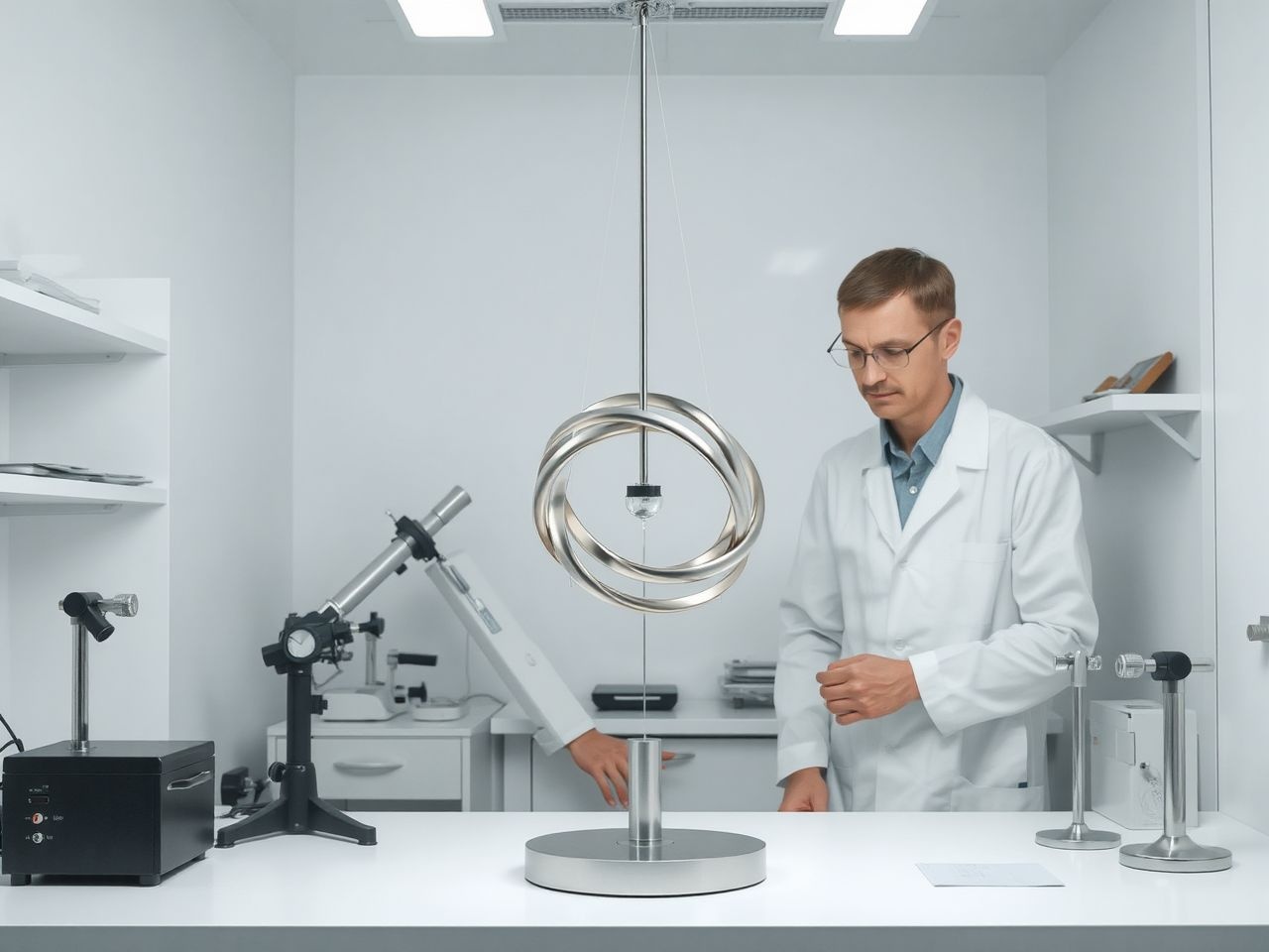 A torziós inga precíz gravitációs és anyagi kölcsönhatás mérésére alkalmas.