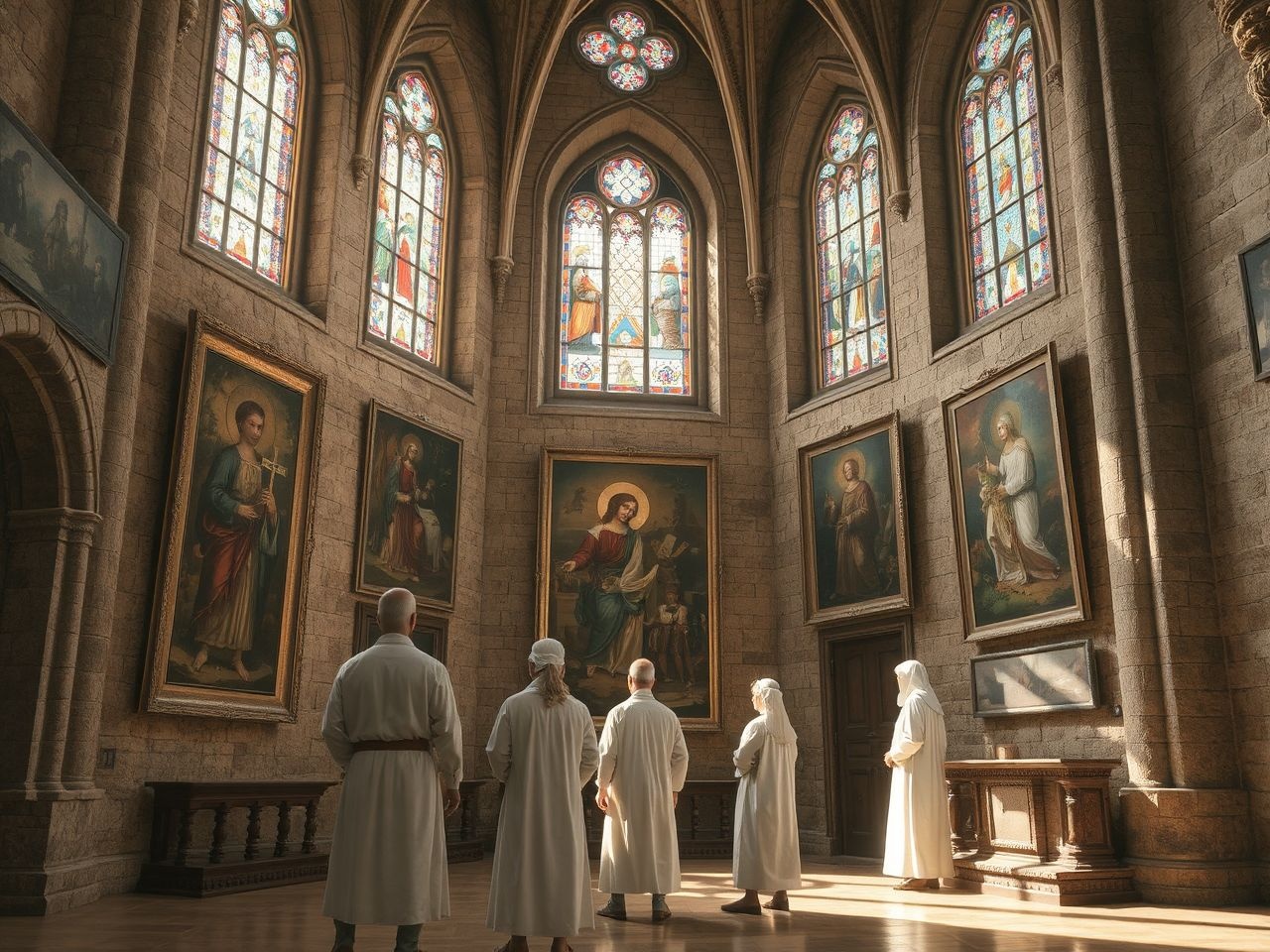 Az egyház formálta a középkori művészet és építészet stílusát.