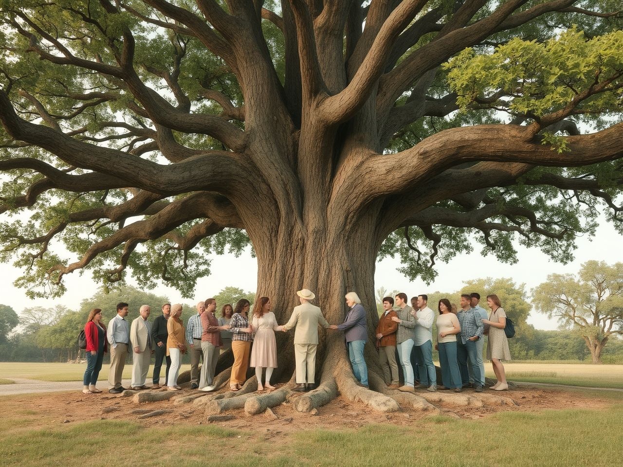 Az életfa a közösség egységét és összetartozását szimbolizálja.