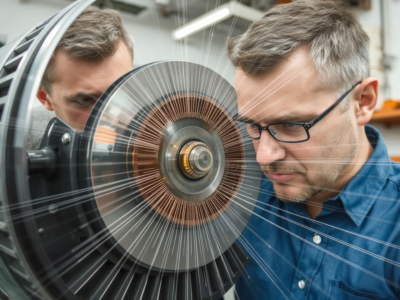 Az indukció létrehozza a forgórészben a mozgást gerjesztő áramot.