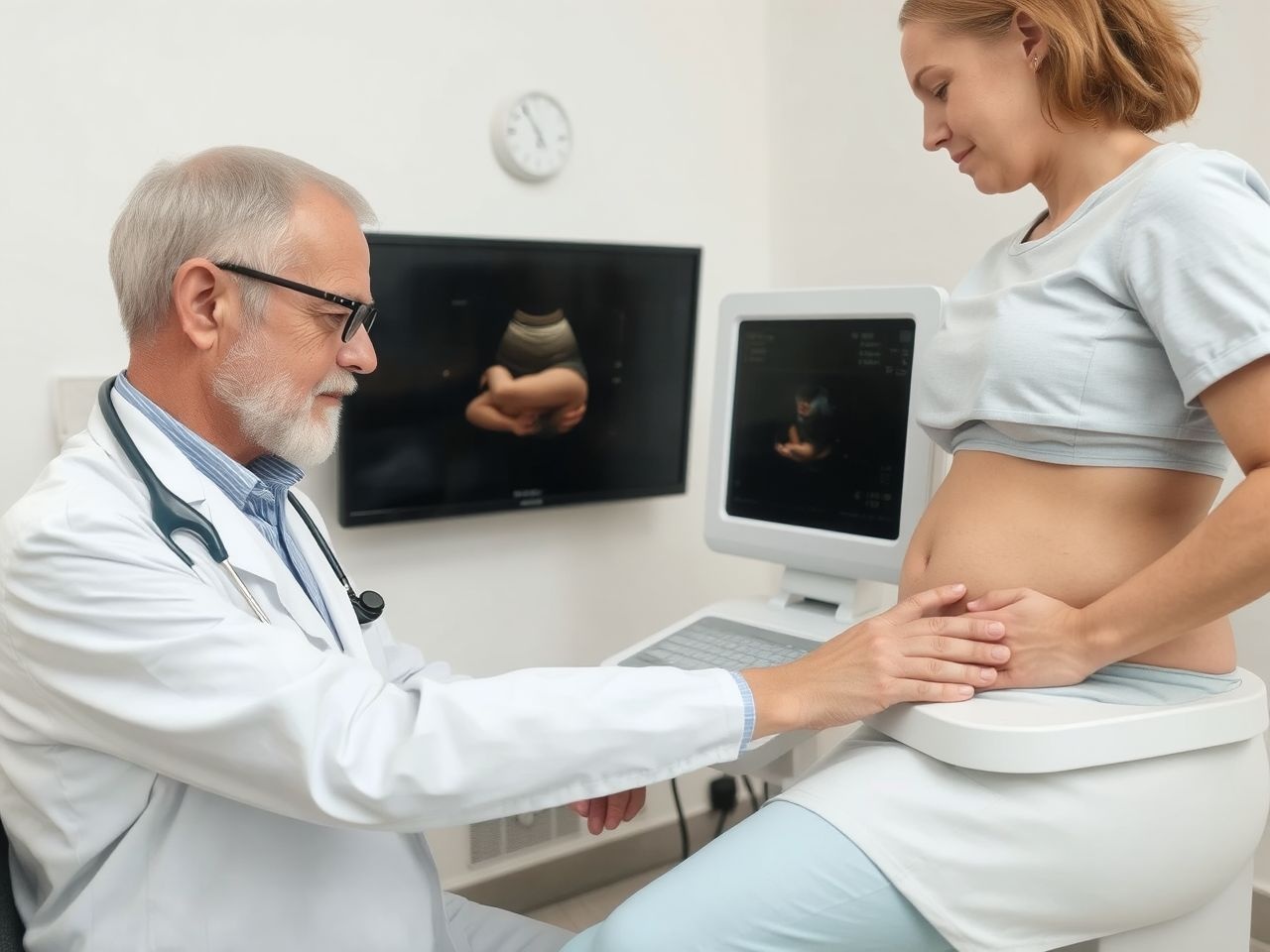 Az ultrahang veszélytelen és valós idejű képet nyújt.