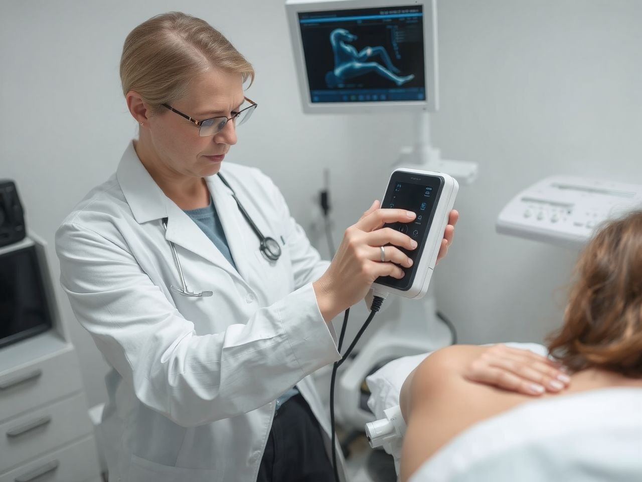 Az ultrahang terápia fájdalomcsillapításra és szövetregenerációra szolgál.