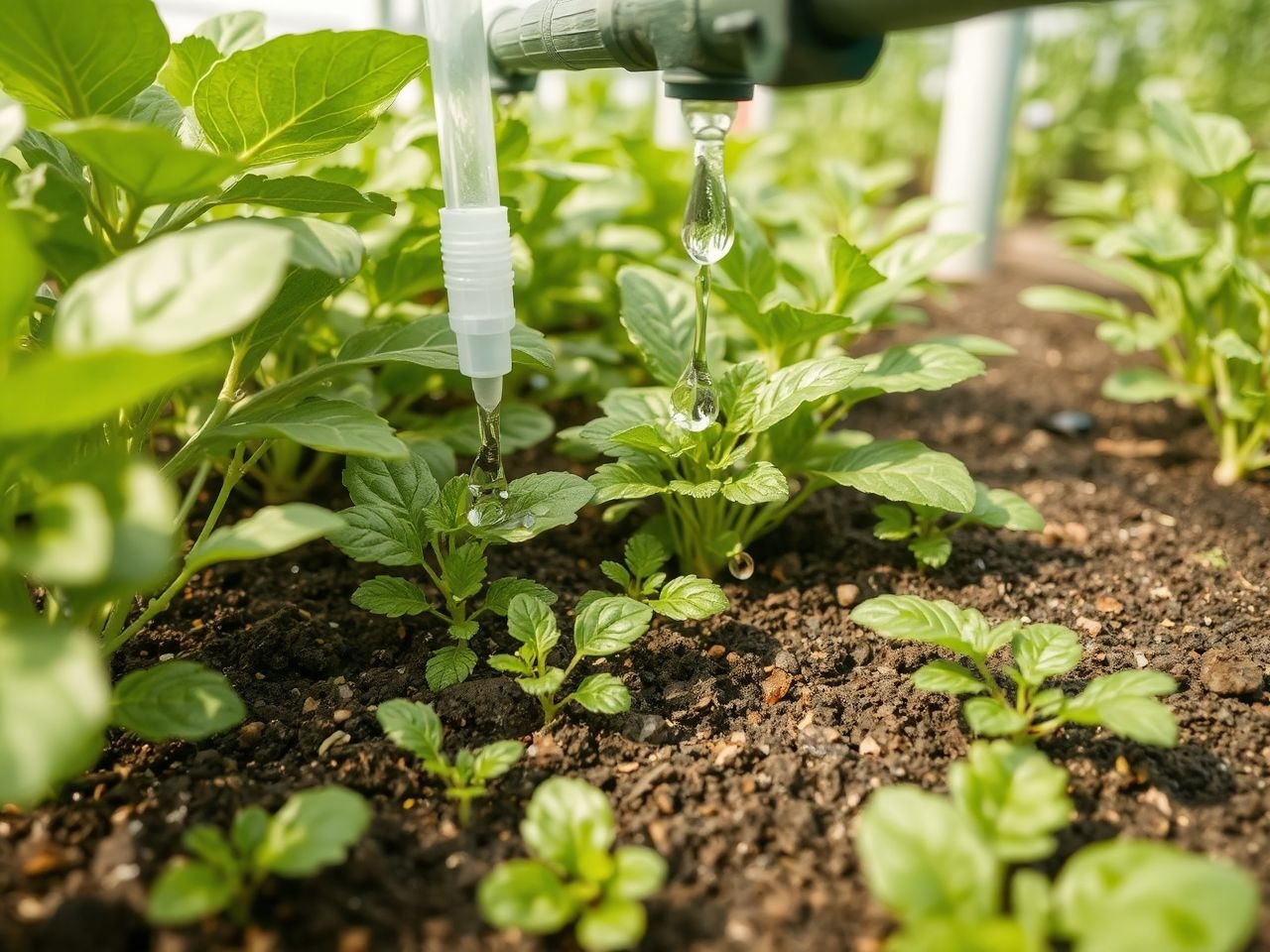 A csepegtető öntözés jelentősen csökkenti a víz pazarlását.