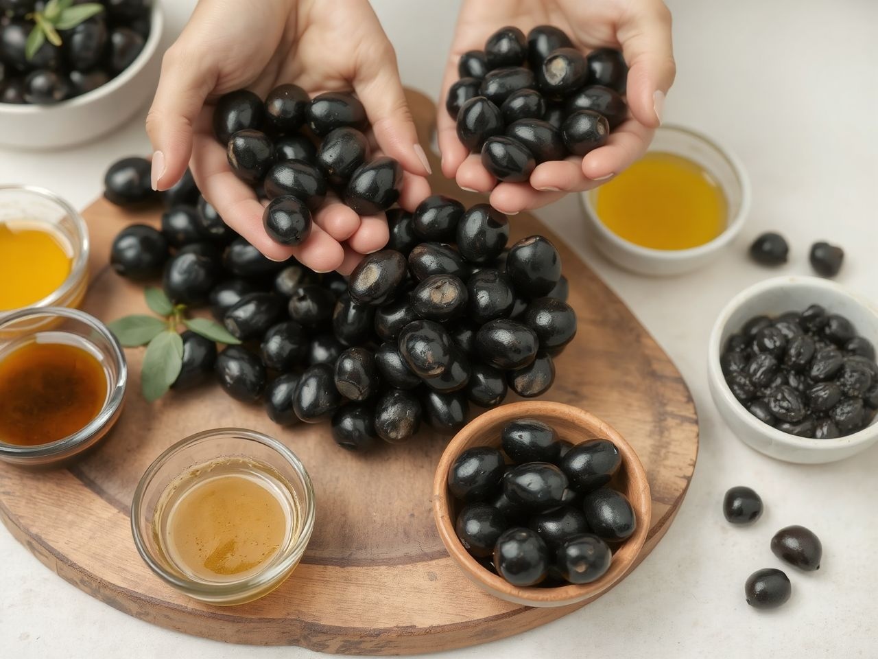 A fekete olajbogyó fajtái eltérő íz- és állagélményt nyújtanak.