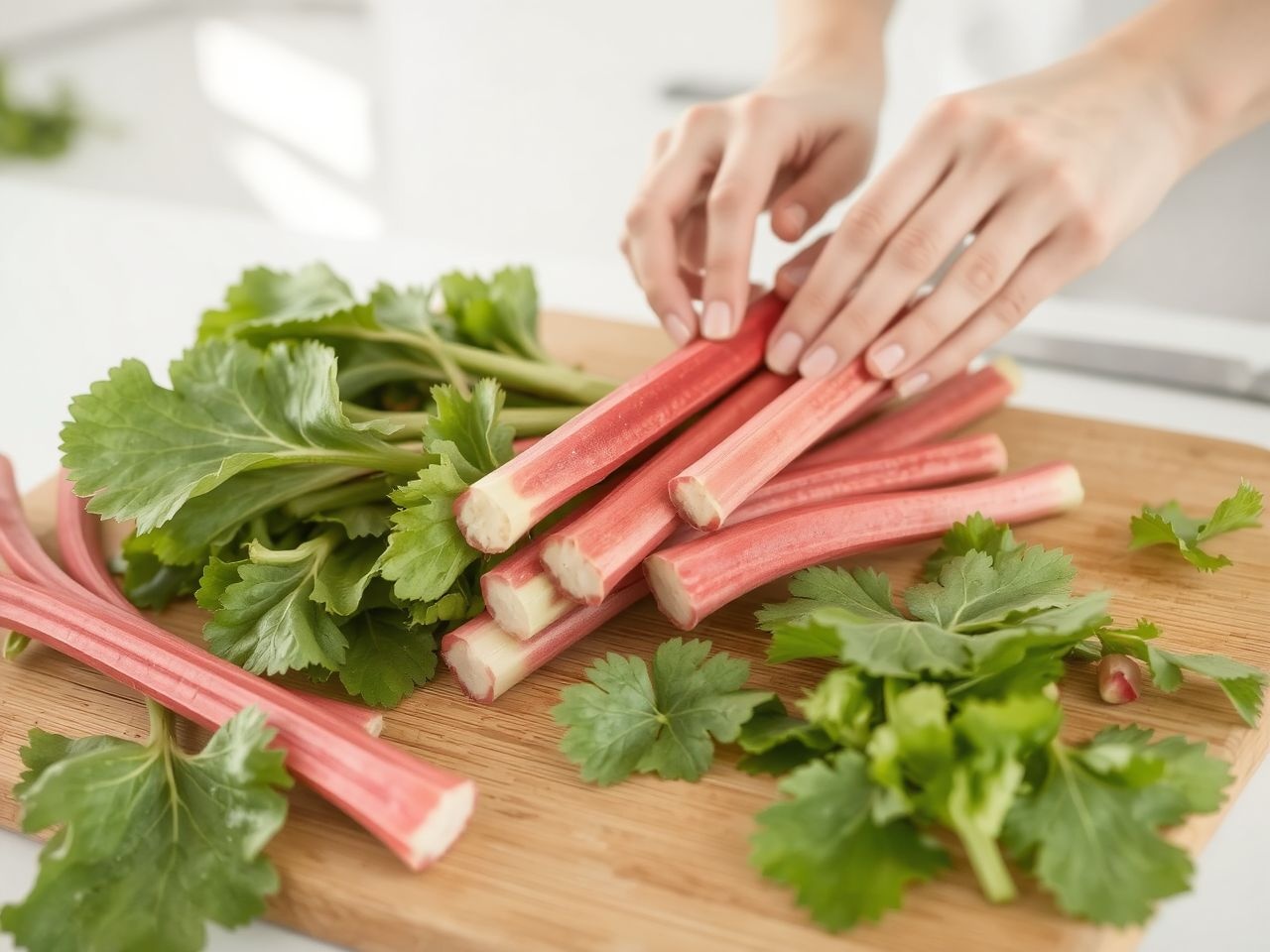 A rebarbara levele mérgező, csak a szár fogyasztható.