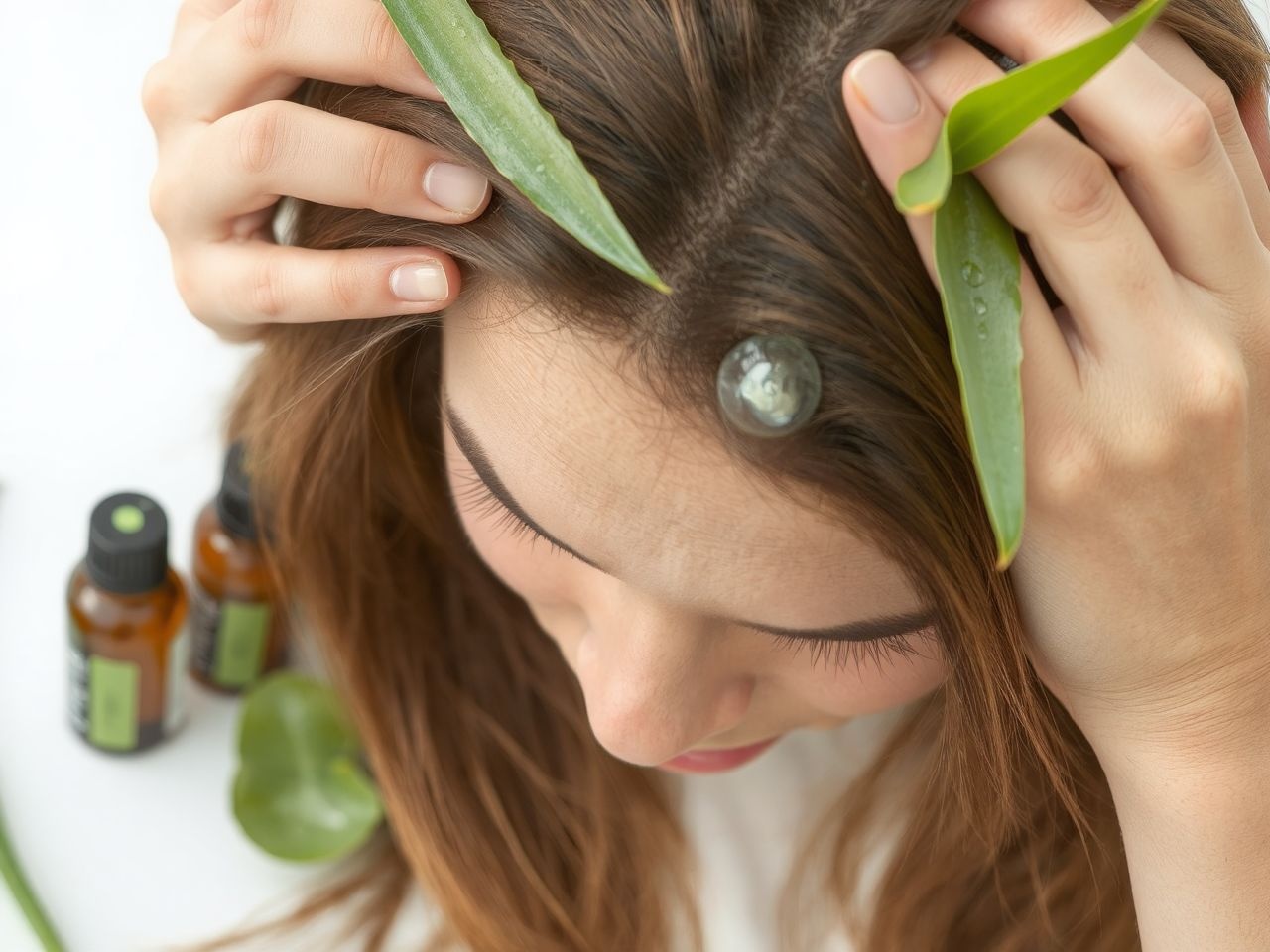 Az aloe vera gél és illóolajok táplálják a fejbőrt hatékonyan.