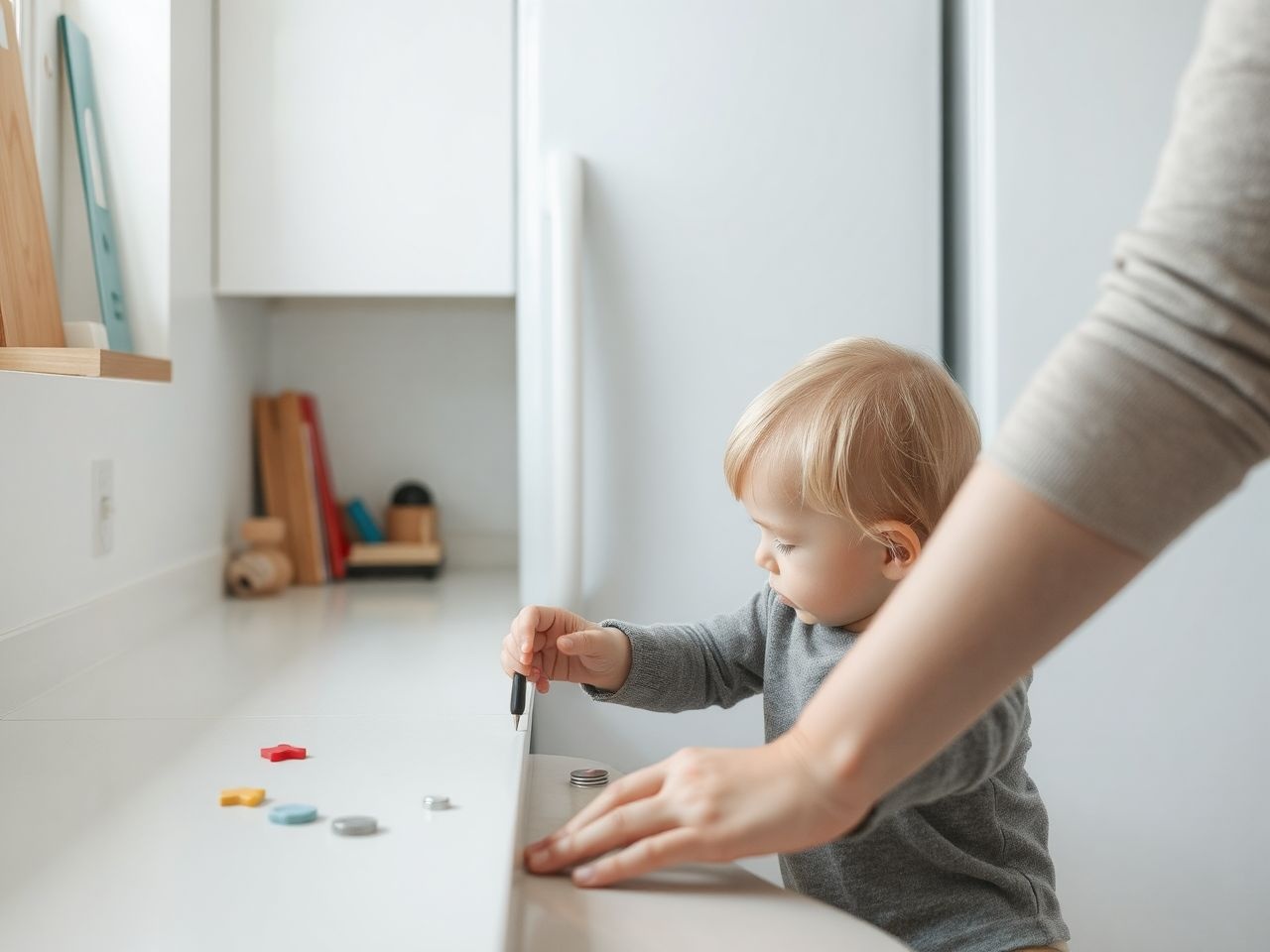 Használjunk biztonságos, erős mágneseket, és távolítsuk el gyerekektől.