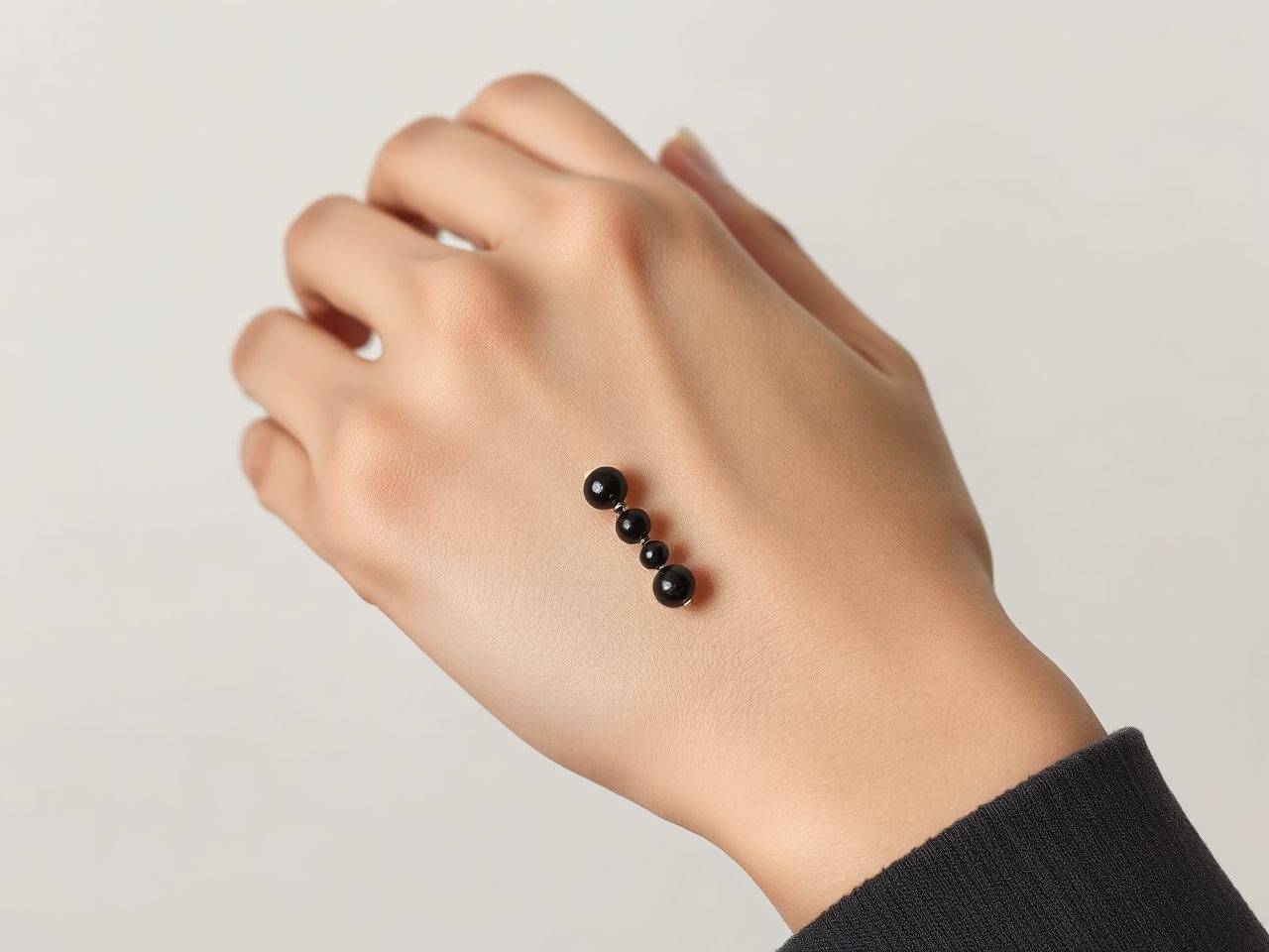 A turmalin karkötőt tiszta bőrön, naponta viseljük.