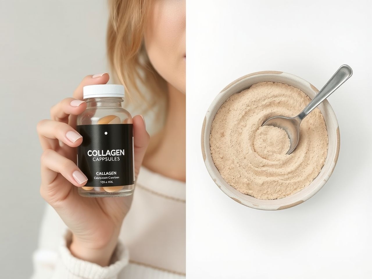 A kollagén kapszula könnyebb adagolást, a por gyorsabb felszívódást kínál.