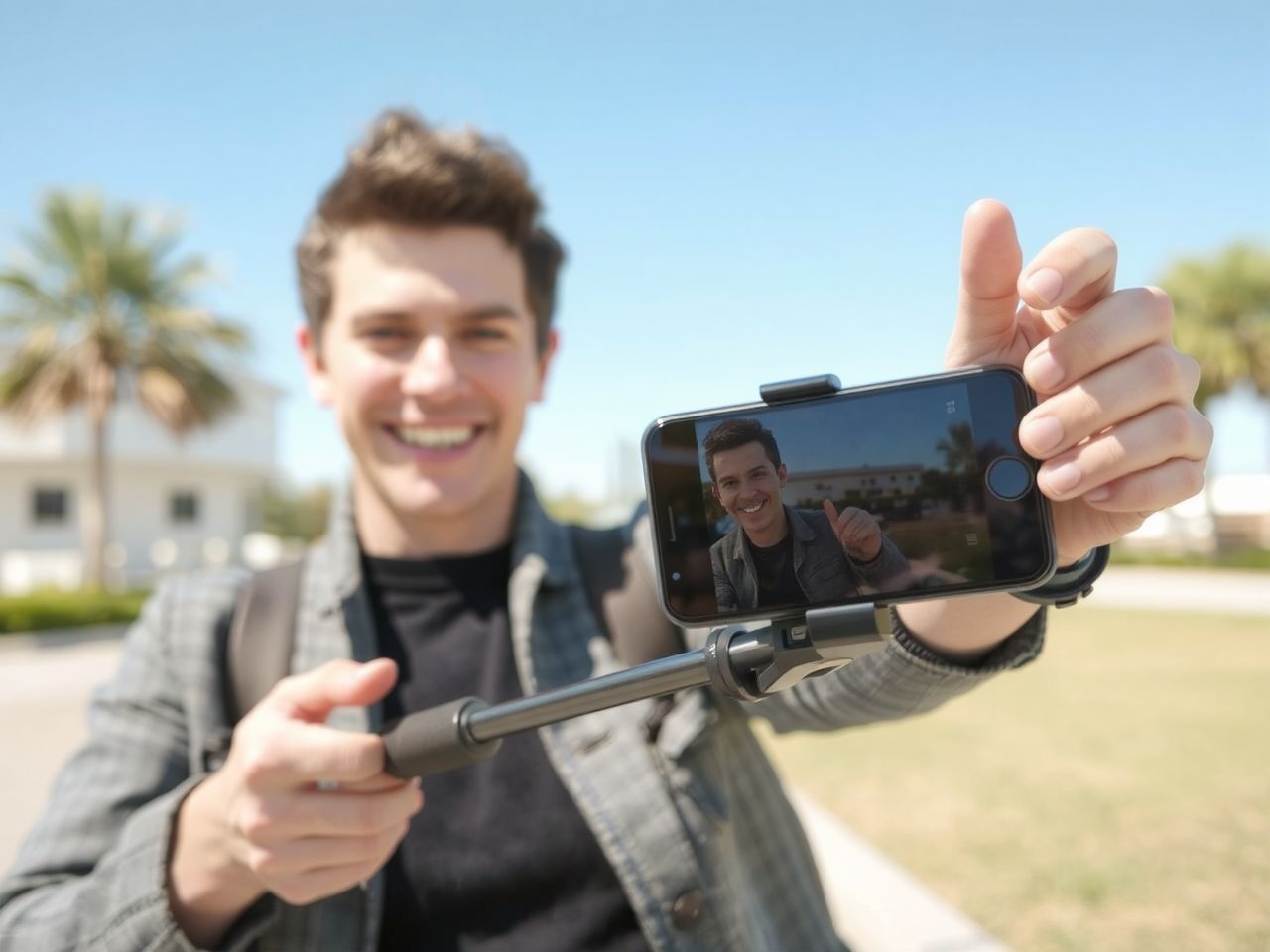 A selfie bot tágabb látószöget és stabil képeket biztosít.