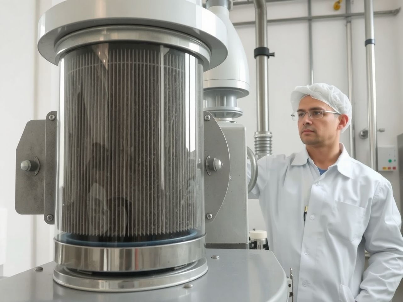 A centrifugálszűrő hatékonyan távolítja el a szennyeződéseket.