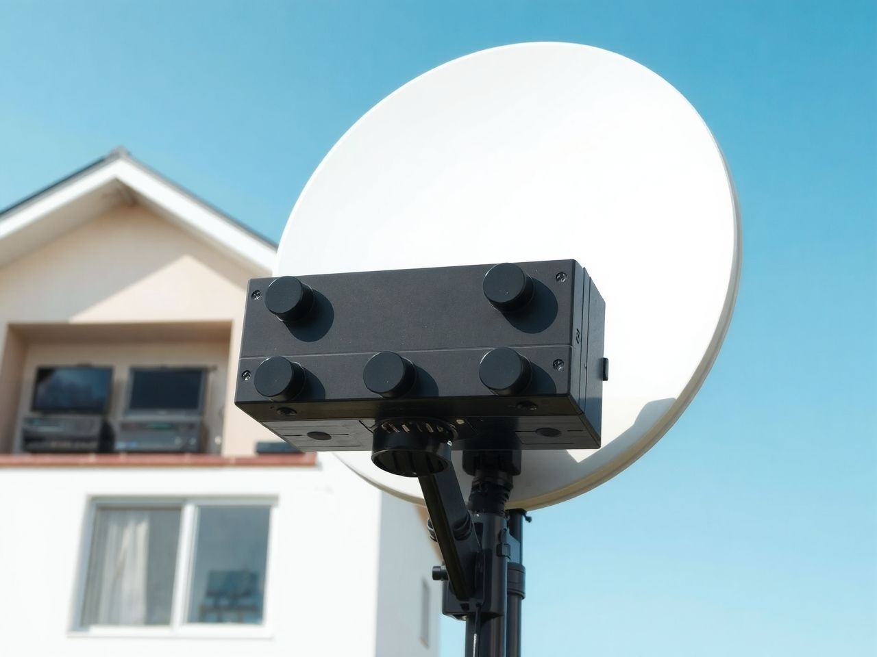 A Quad LNB egyszerre négy műholdvevőt képes kiszolgálni.