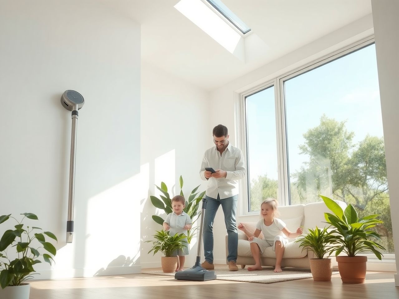 A központi porszívó csökkenti az allergéneket és a szennyeződést.