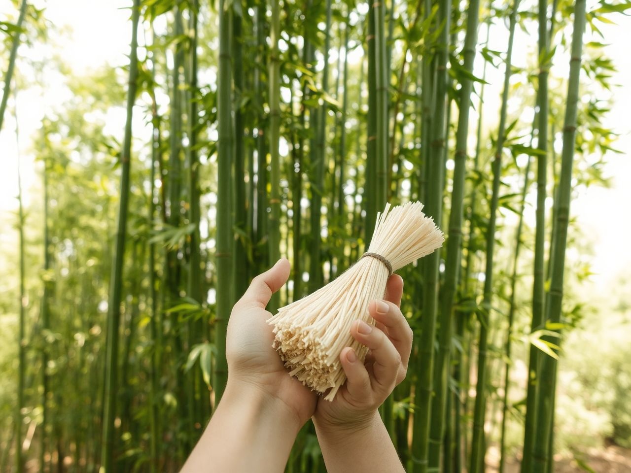 A bambuszrost gyorsan növő, természetes és környezetbarát alapanyag.