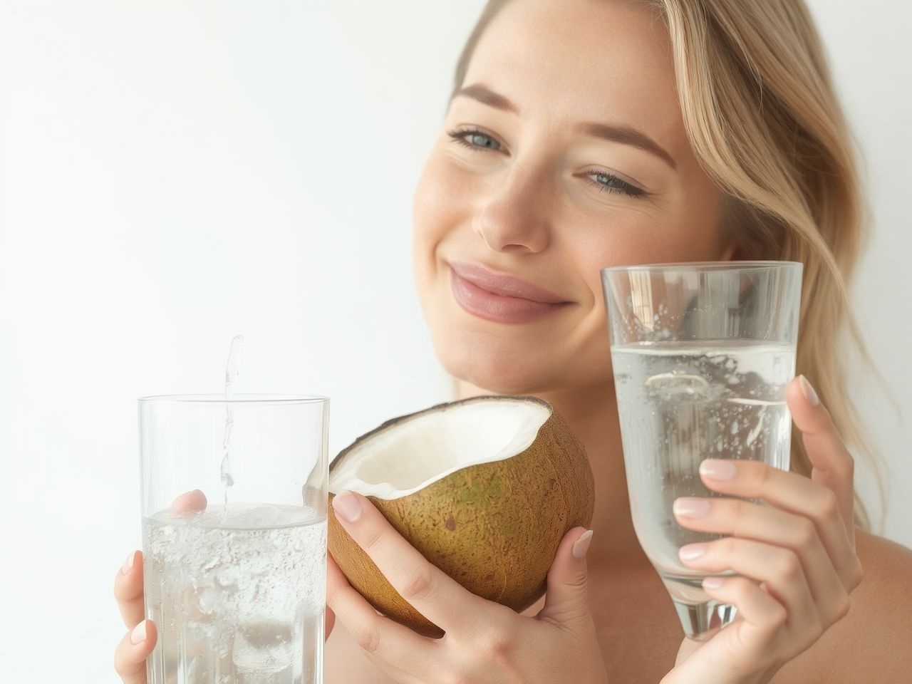 A kókuszvíz hidratálja és táplálja a bőrt belülről.