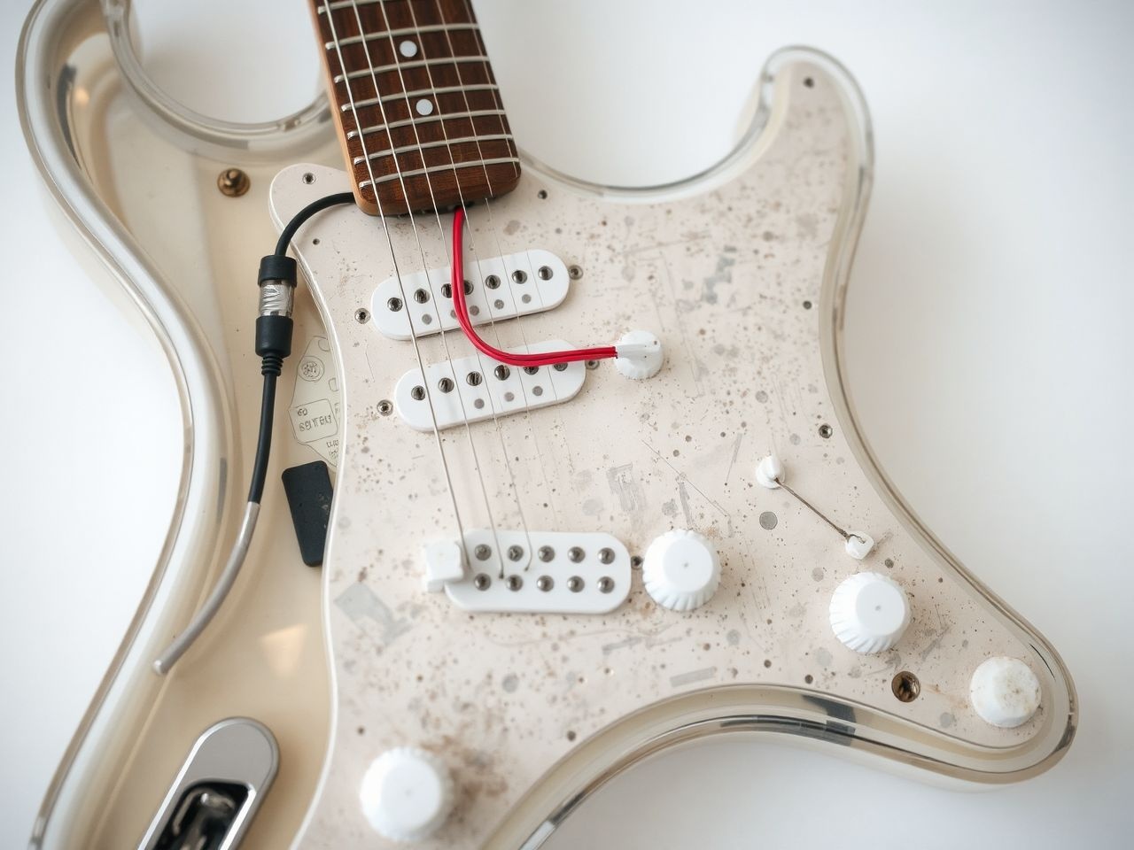 A gitár elektronikája alakítja a húrok rezgéseinek jelét.