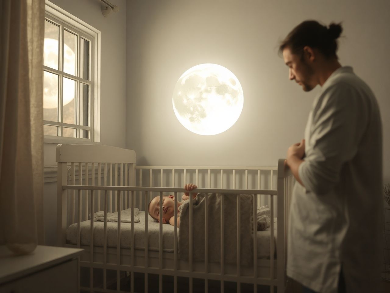A telihold erősítheti a babák hangulatingadozásait éjszakánként.