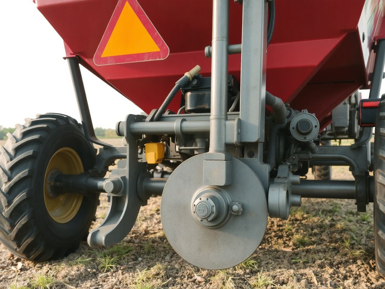 A trágyaszóró dobja szabályozza a tápanyag kijuttatási sebességét.