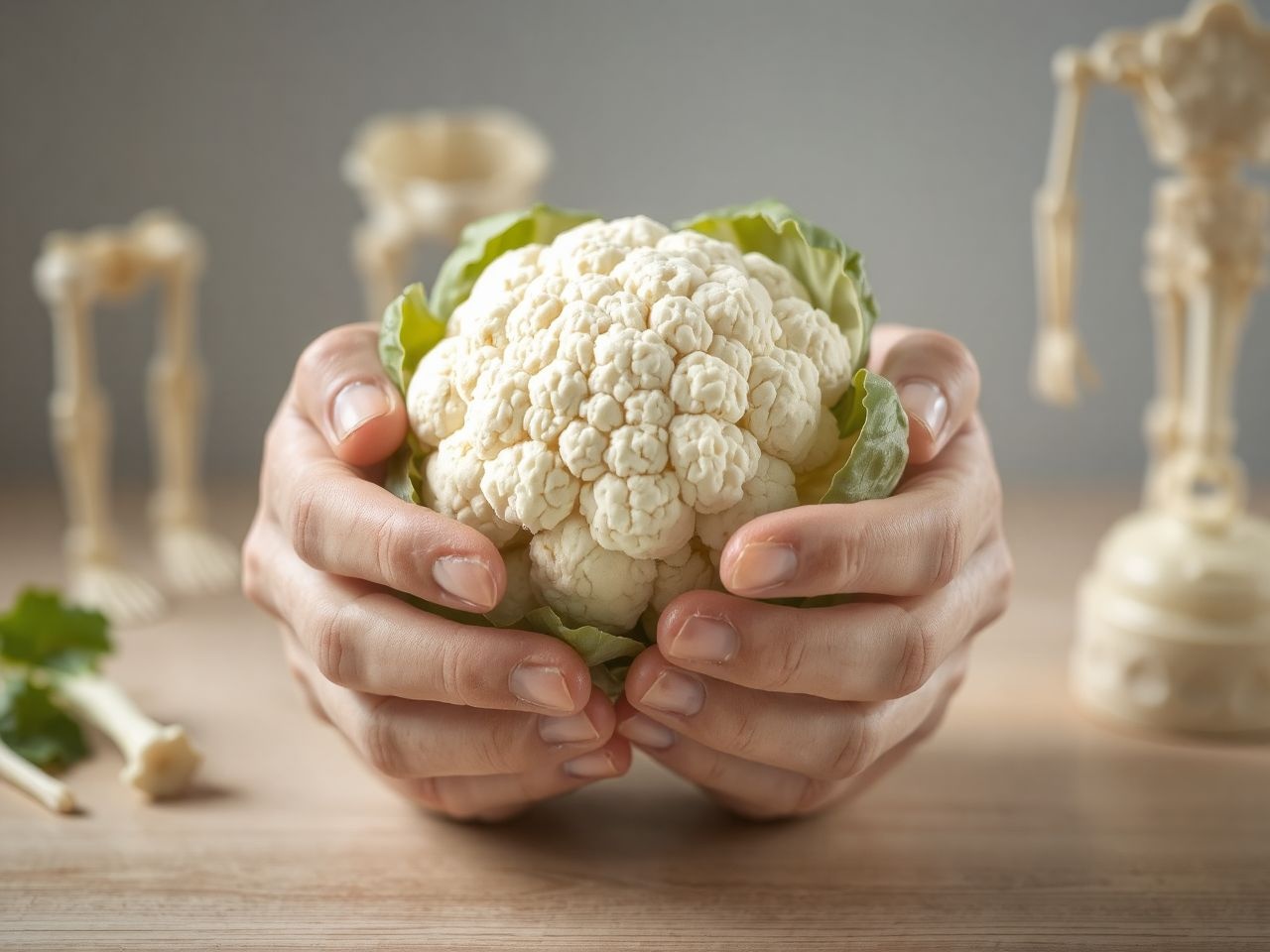 A karfiol gazdag K-vitaminban, támogatja a csontok egészségét.