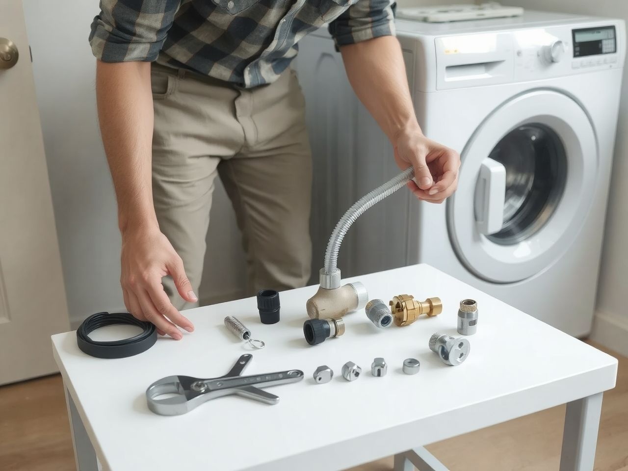 Fontos a vízszint ellenőrzése a szifon beszerelése előtt.