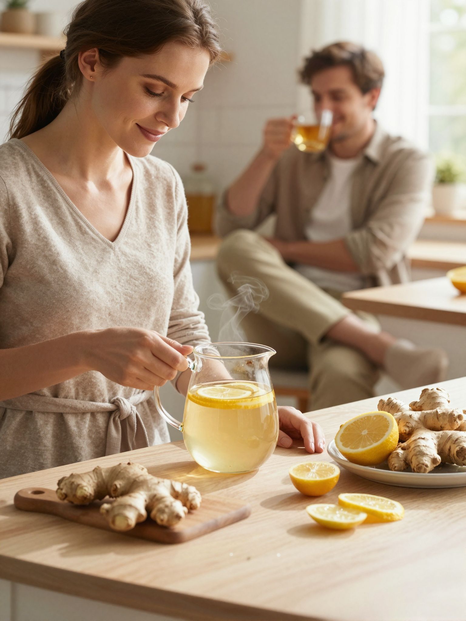 A gyömbértea csökkenti a hányingert és javítja az emésztést.