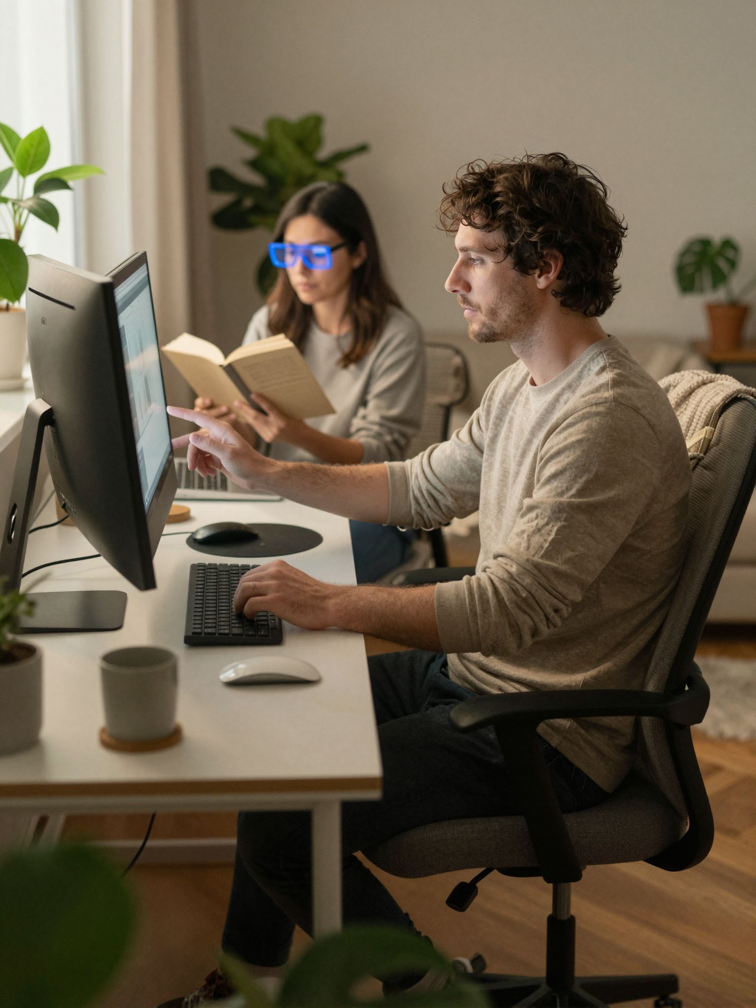 Használj kék fény szűrős szemüveget a folyamatos védelemhez.