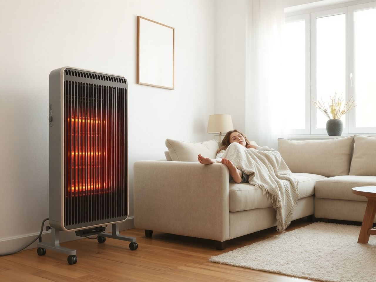 Az elektromos fűtés gyorsan és csendesen biztosítja a kellemes hőmérsékletet.