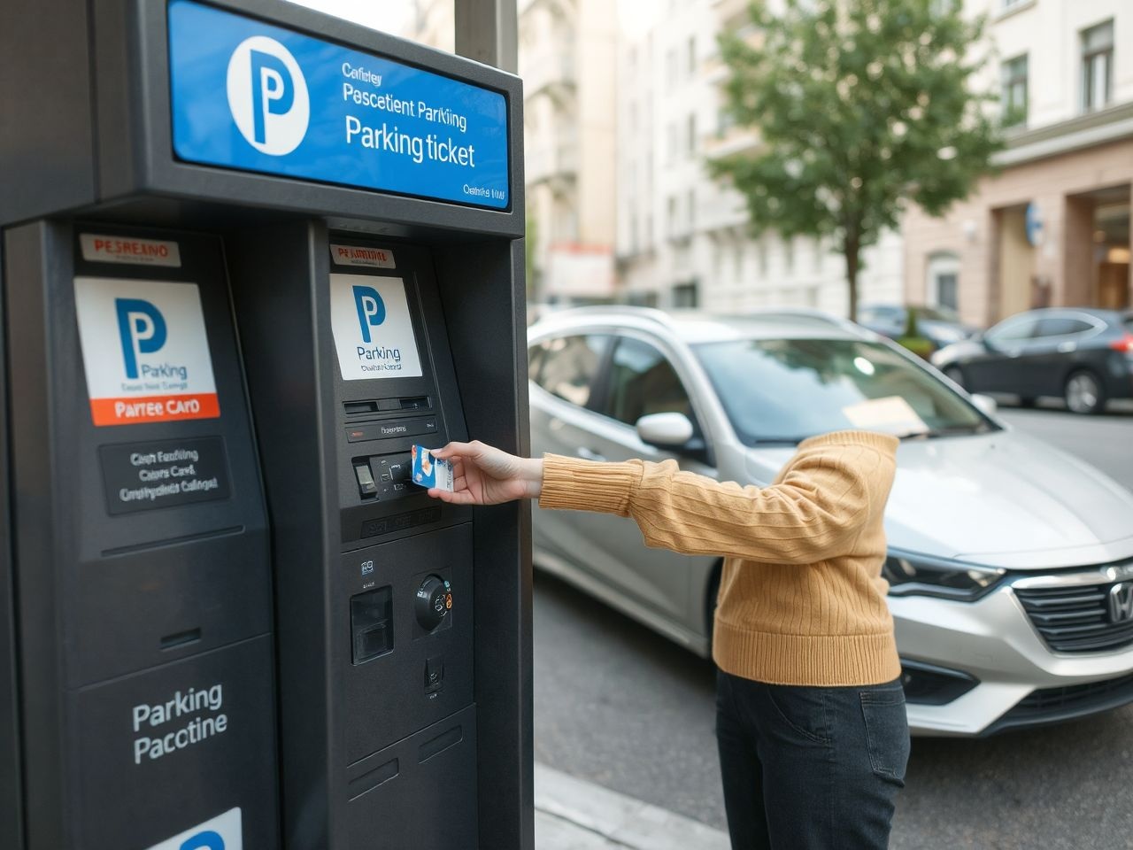 A parkoló automata érintőképernyője gyors és egyszerű használatot biztosít.