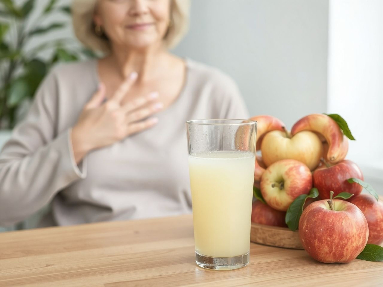 Az almalé fogyasztása csökkentheti a szívbetegségek kockázatát.