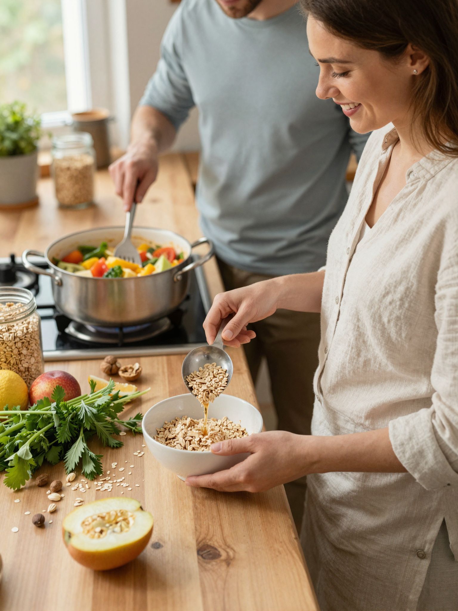 A búzapehely gazdag rostforrás, javítja az emésztést.