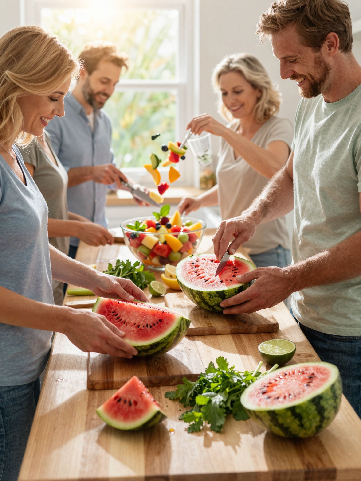 A görögdinnye frissítő saláták és turmixok fő összetevője.