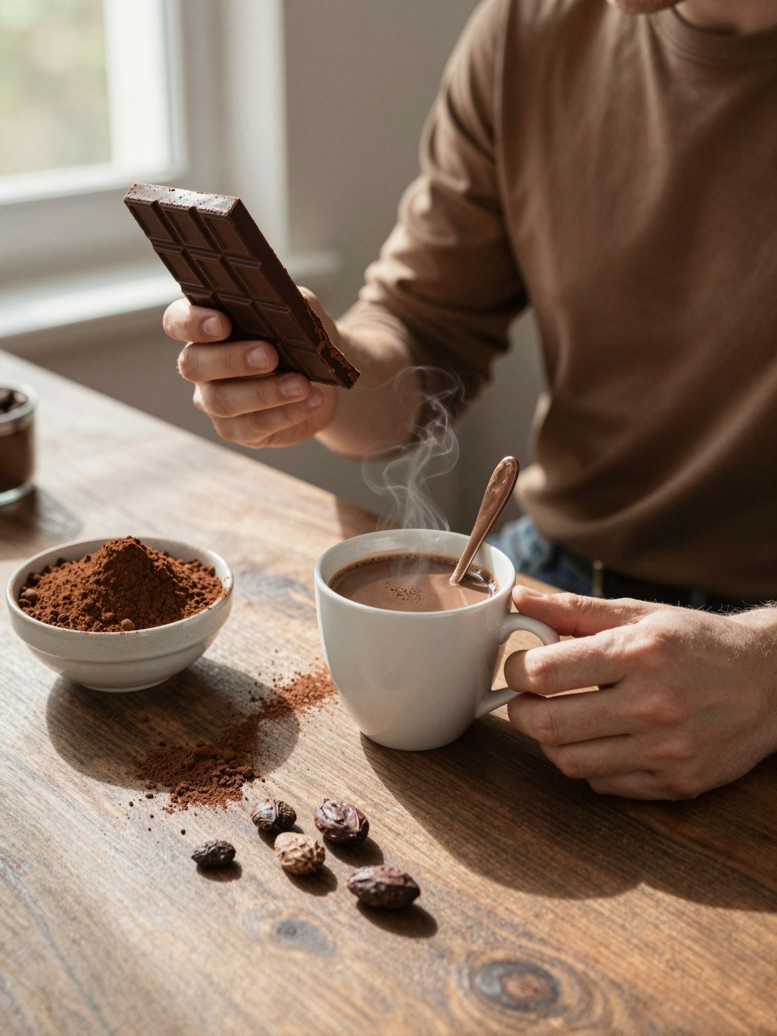 Az étcsokoládé kakaótartalma magasabb, mint a tejcsokoládénak.