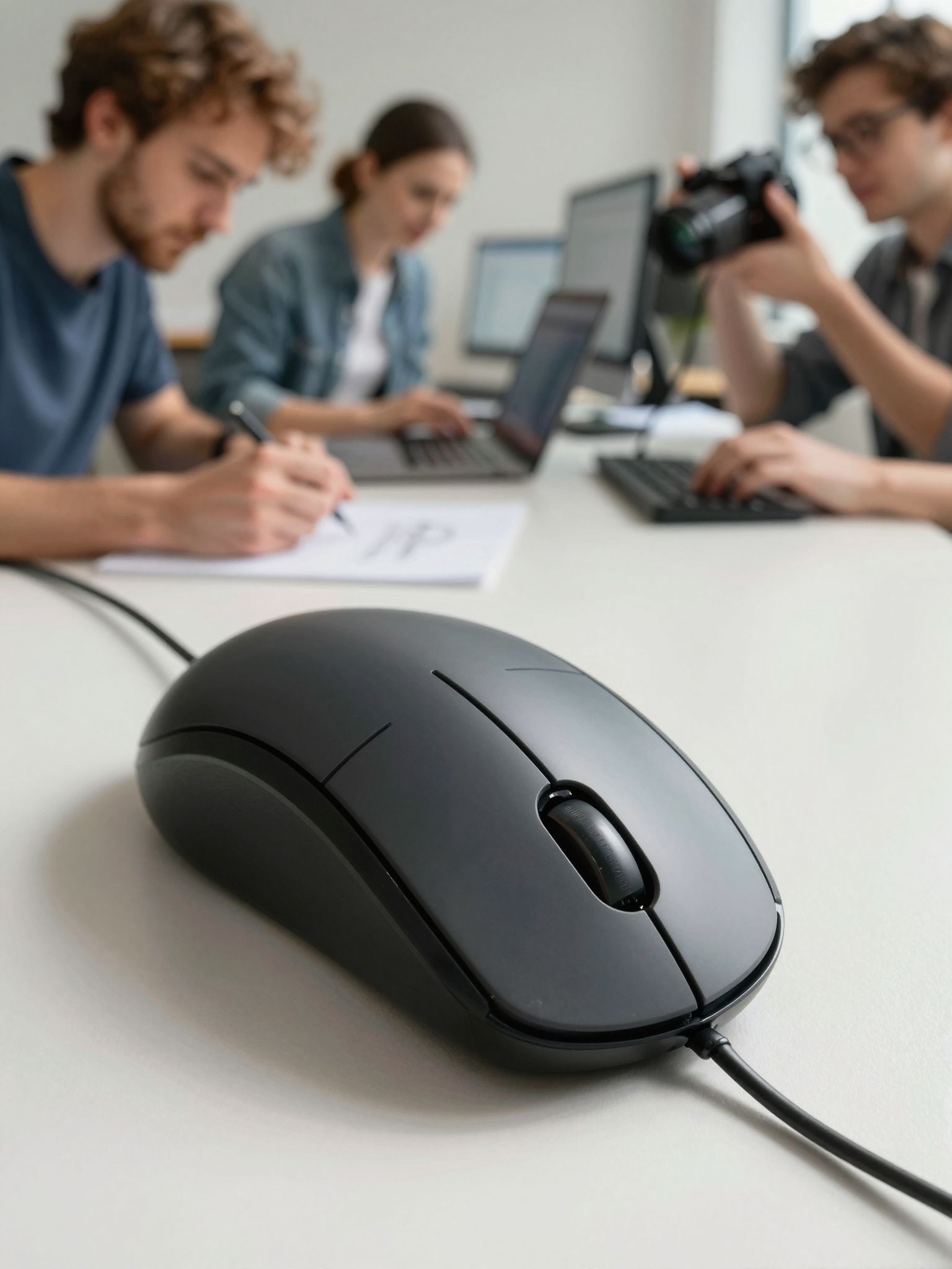 A lencse fókuszálja a fényt, biztosítva a pontosságot.