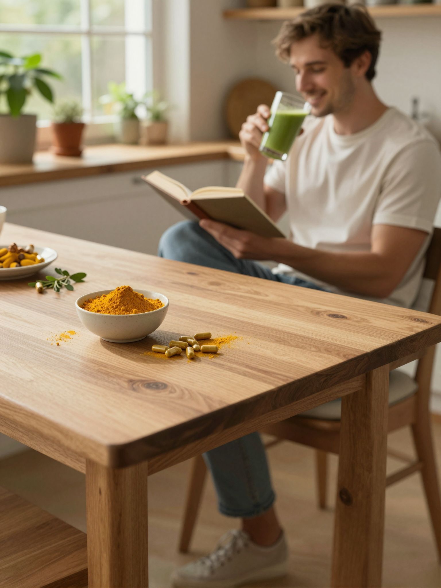 A kurkuma kapszula gyulladáscsökkentő és antioxidáns hatású.