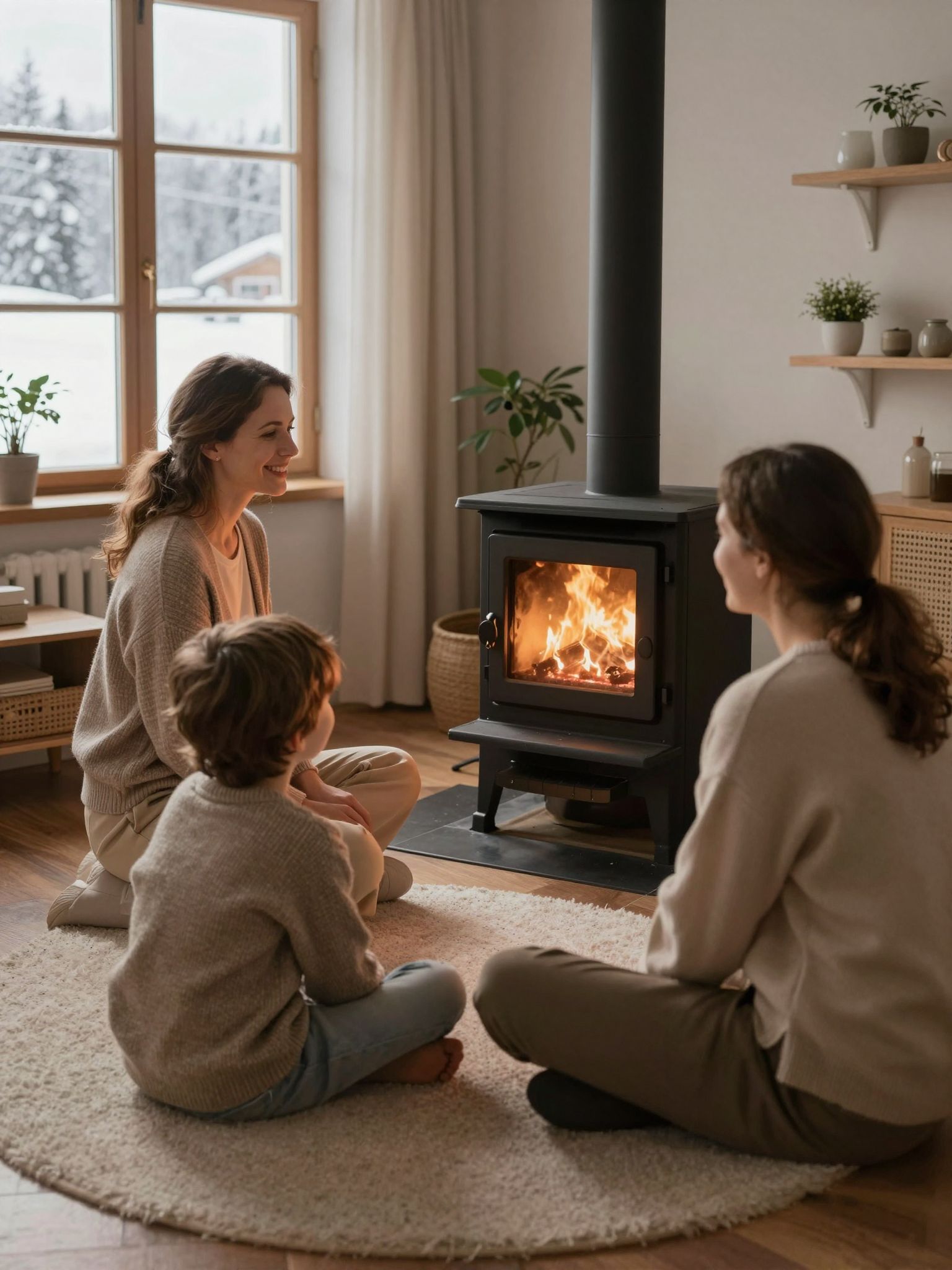 A kályha hődobja hatékonyan csökkenti a hőveszteséget.