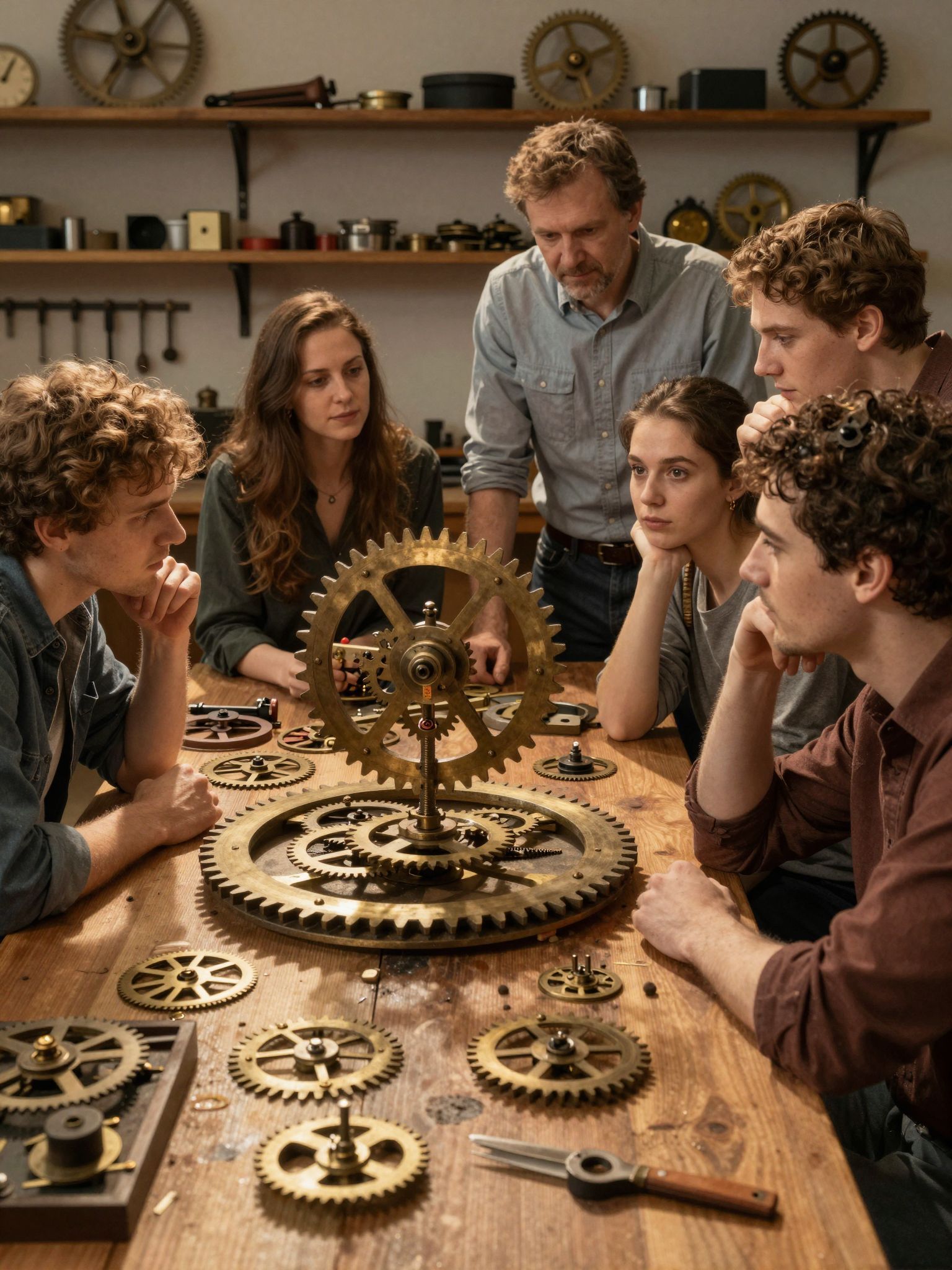 A fogaskerék-rendszer hatékony energiaátvitelt biztosít az órákban.