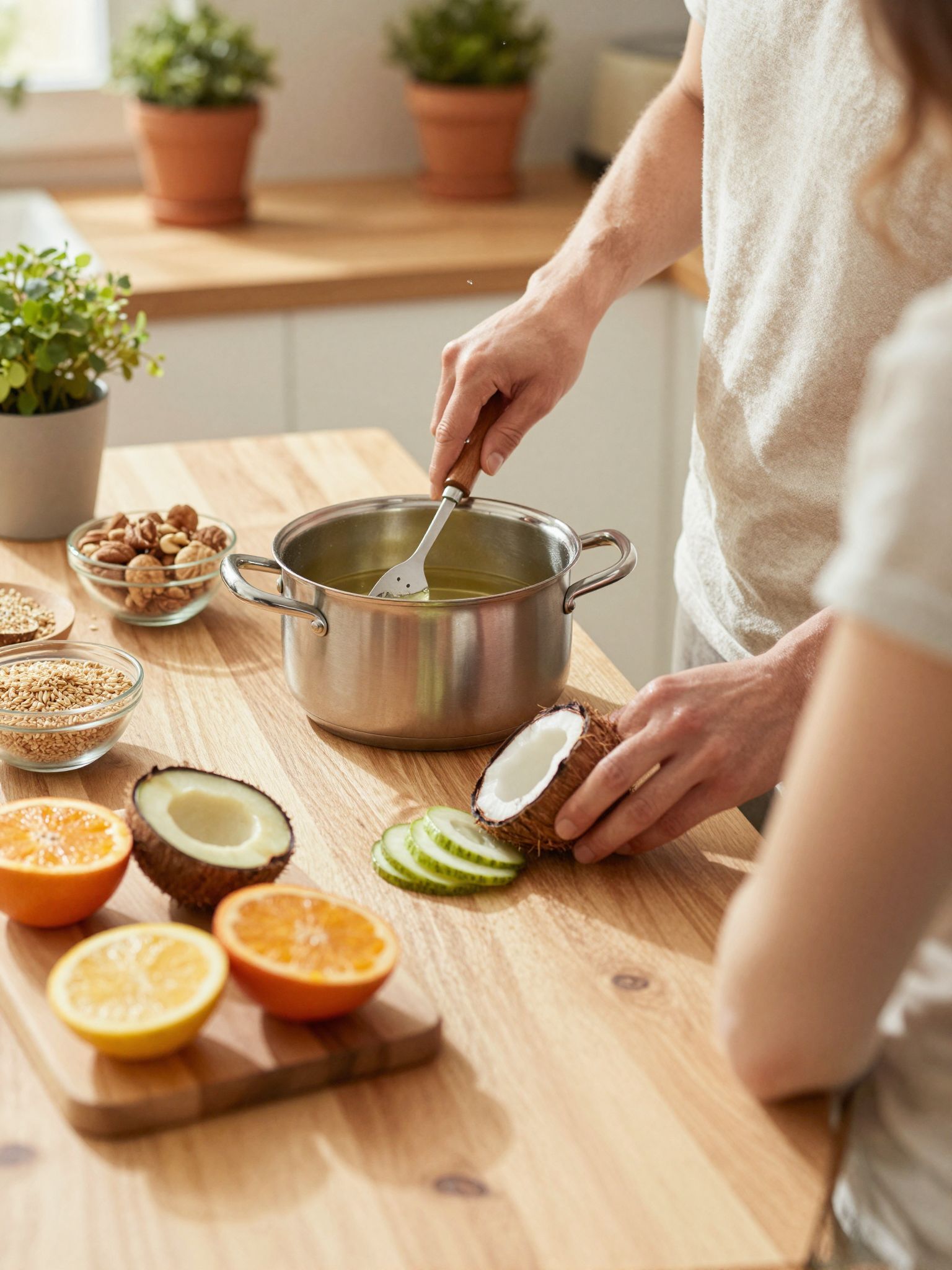 A kókuszolaj segíti a bőr és haj hidratáltságát.
