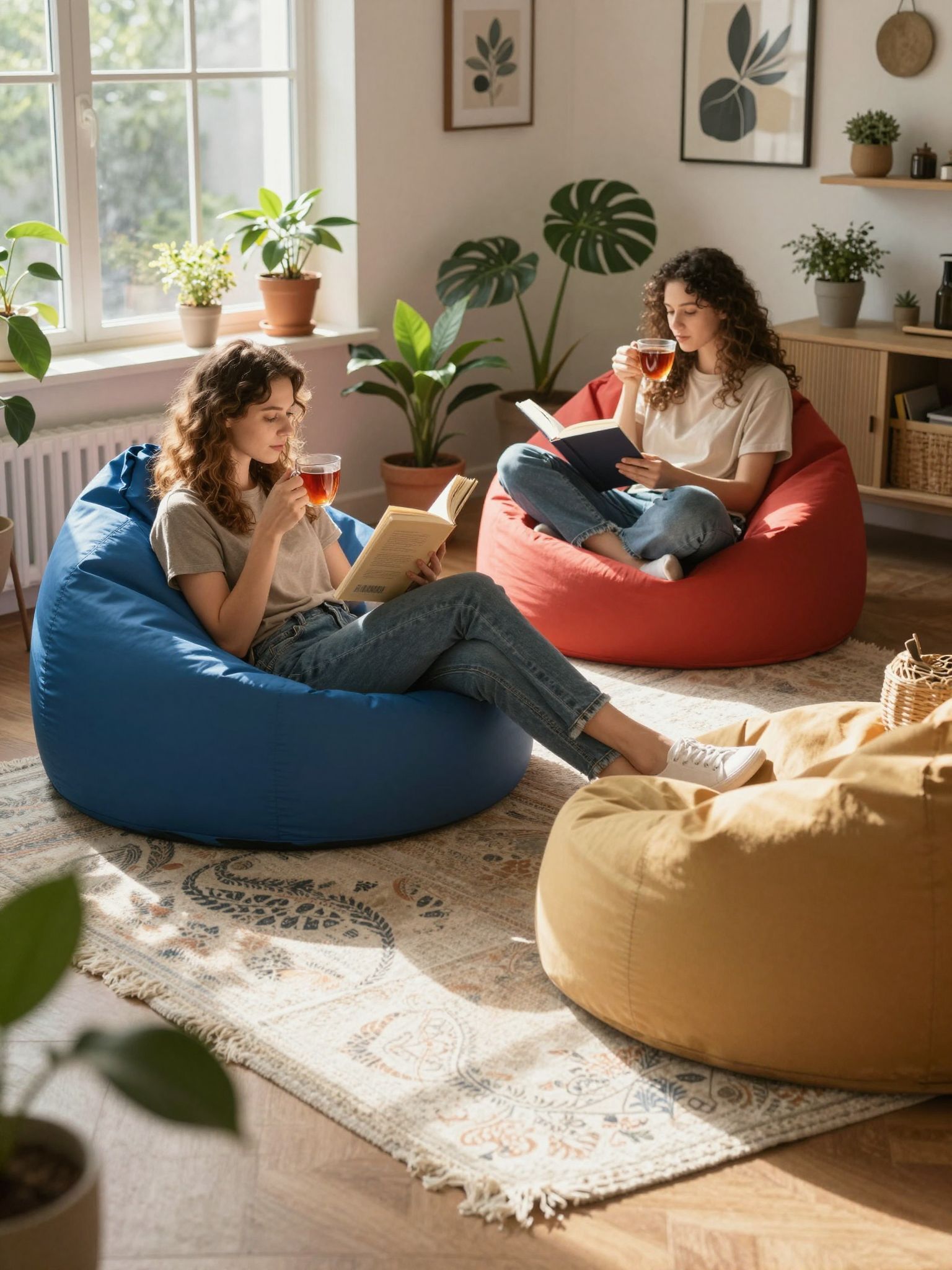 A babzsákfotel modern dizájnja feldobja a teret.