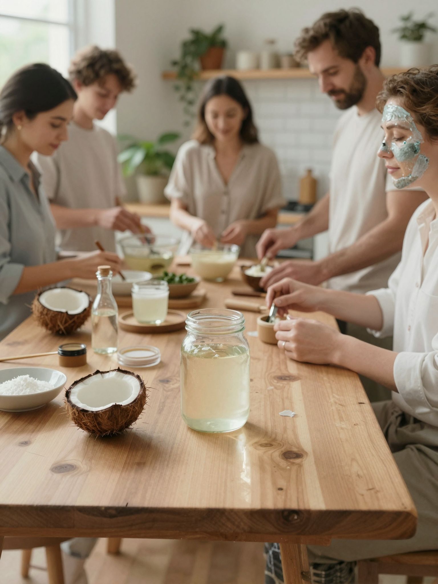 A kókuszzsír hidratál, táplál és védi a bőrt.