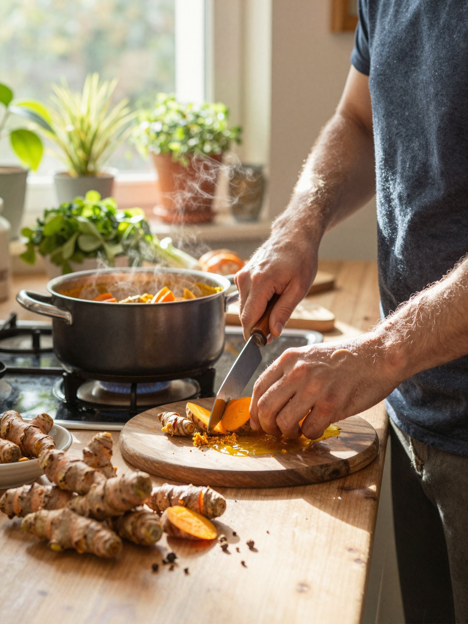 A kurkuma gyulladáscsökkentő hatása jótékony az ízületekre.