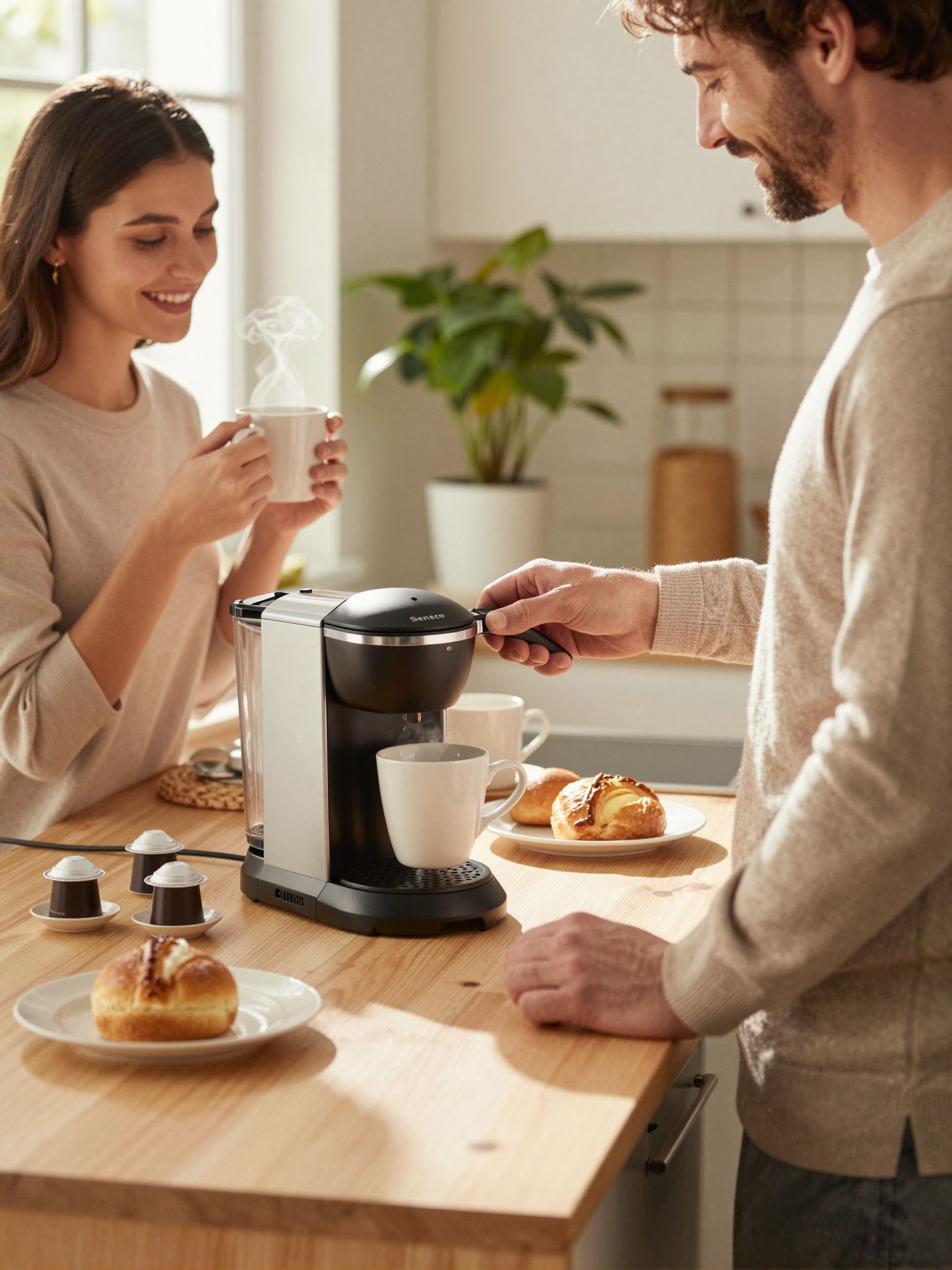 A Senseo gyors kávékészítése ideális zsúfolt reggelekre.