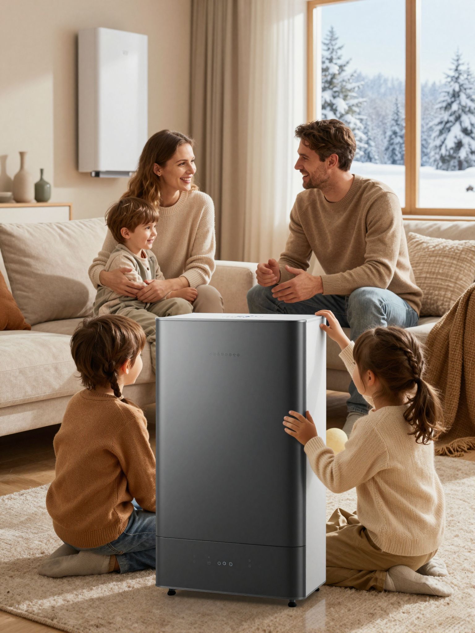 Az indukciós kazán gyorsan és egyenletesen fűt, energiatakarékos.