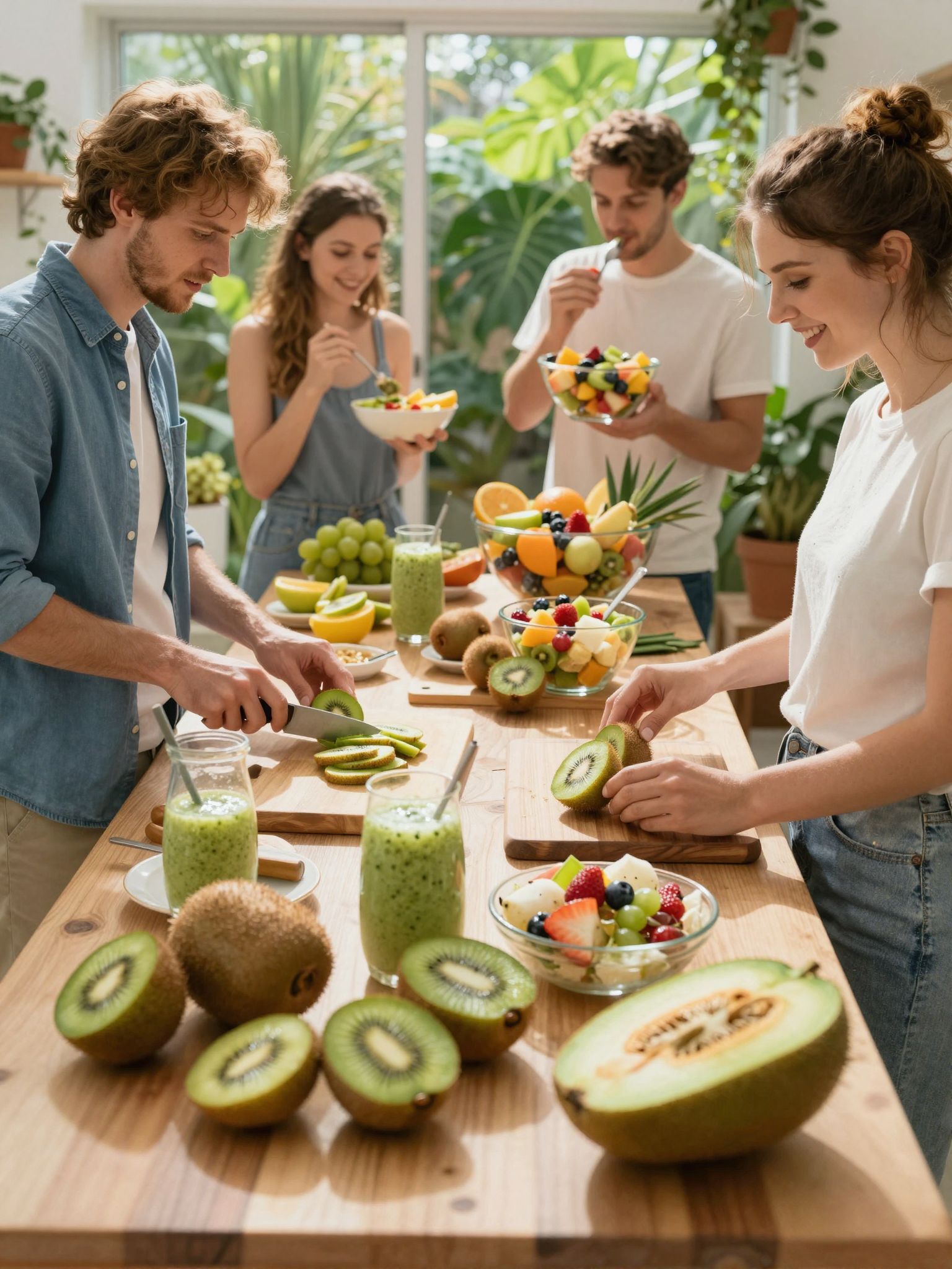 A kivi gazdag C-vitaminban, javítja az immunrendszert.
