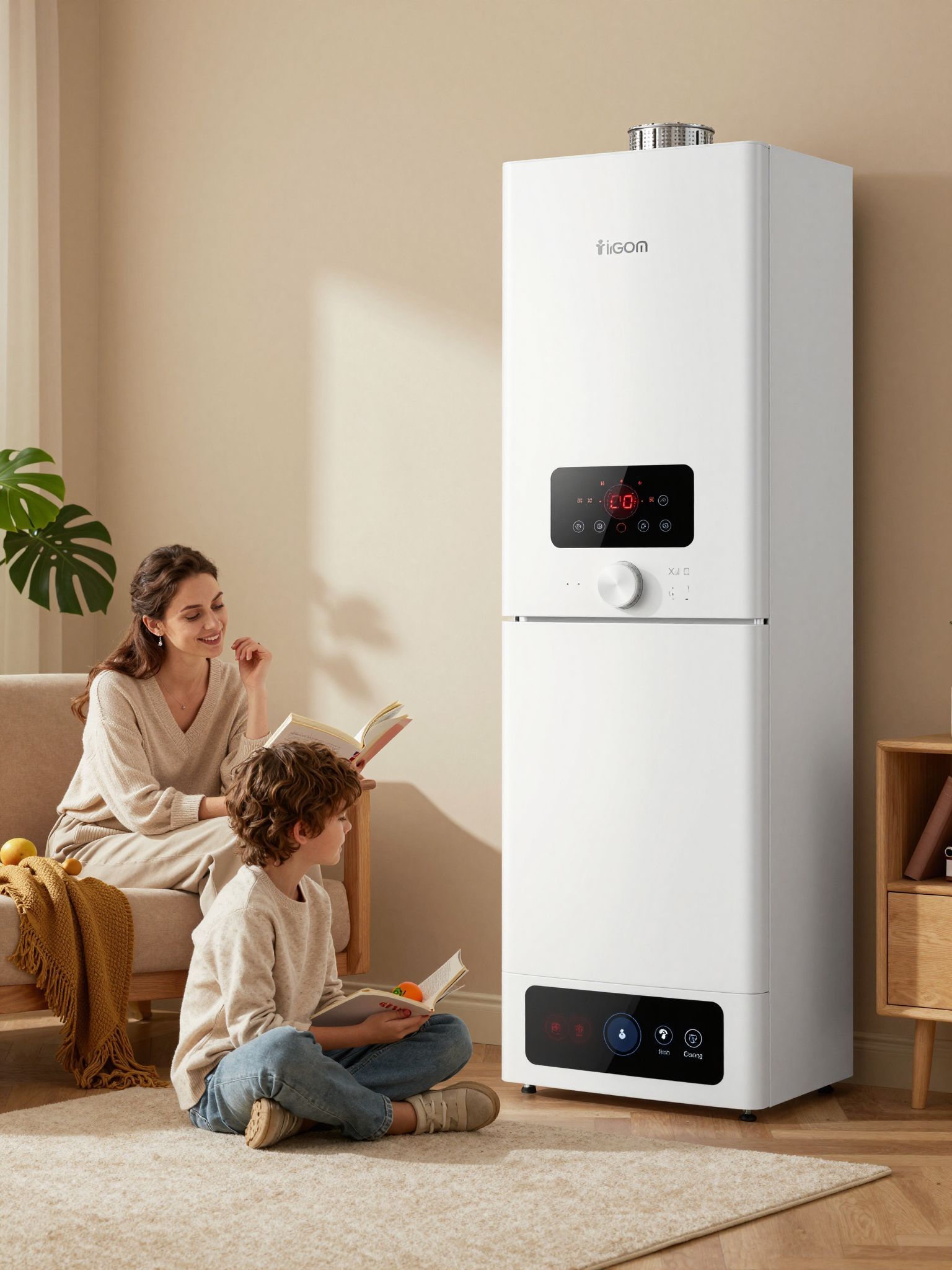 Az indukciós kazán könnyen integrálható hagyományos rendszerekbe.