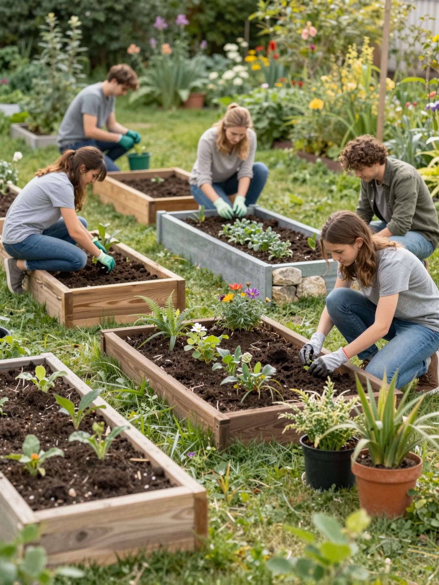 Fából, fémből és műanyagból készült magaságyások választhatók.